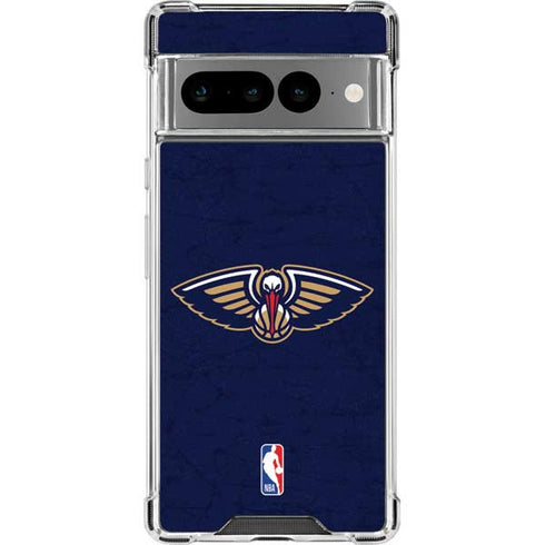 NBA New Orleans Pelicans Distressed Google Pixel 7 Pro Clear Case